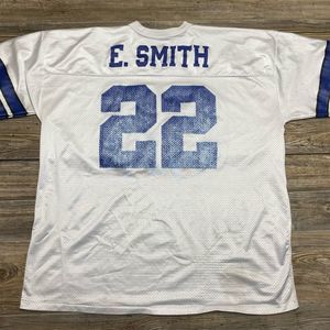 Vintage White Mens XXL #22 Emmitt Smith Jersey Logo Athletic NFL Dallas Cowboys